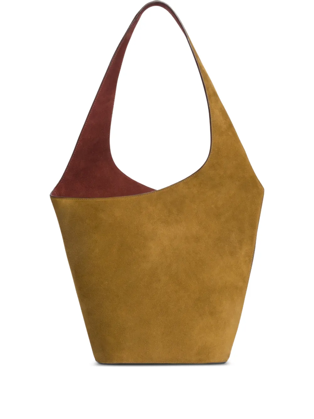 Alberta Ferretti Borsa a spalla in pelle scamosciata - Marrone