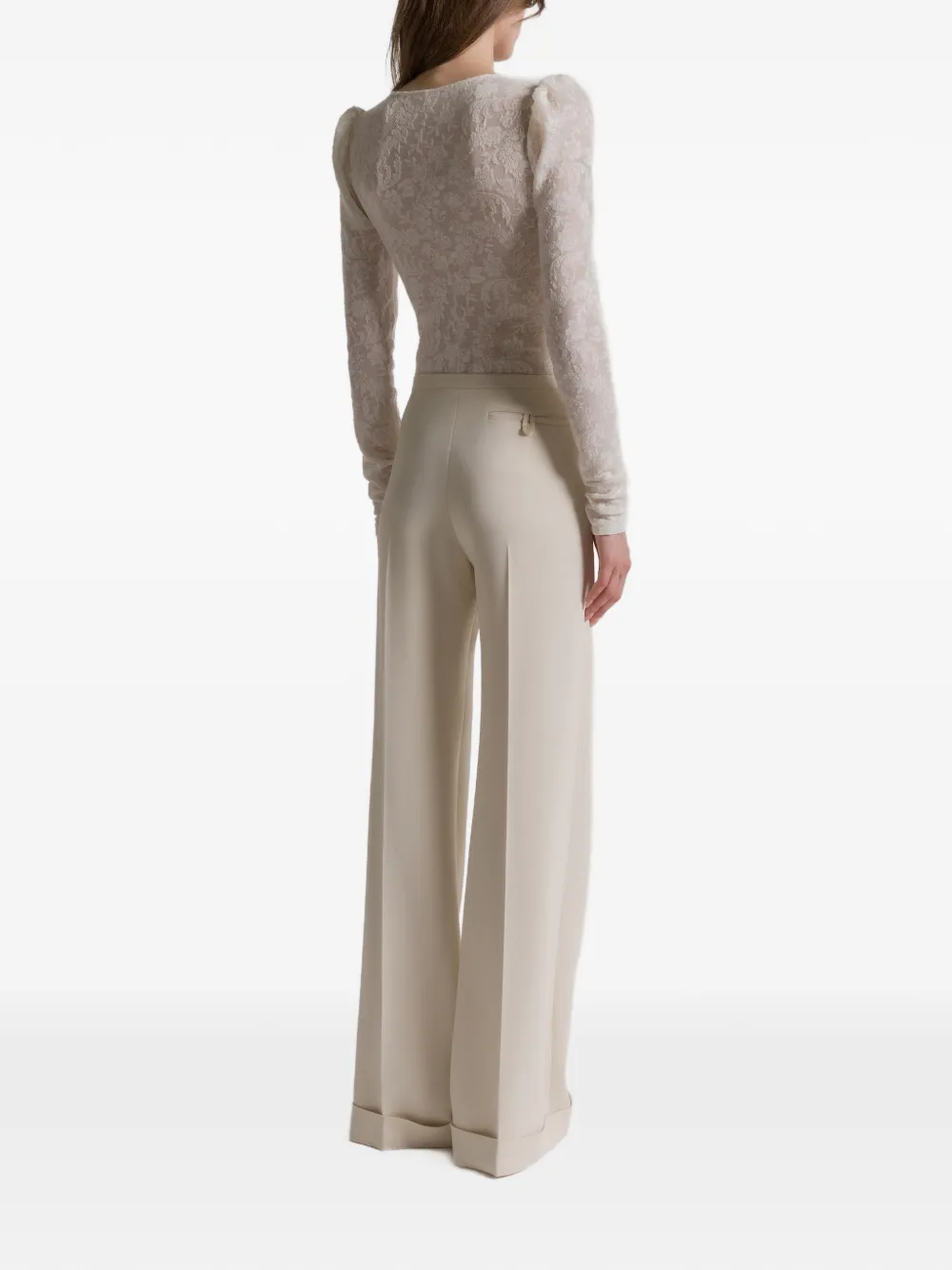 Alberta Ferretti Long-sleeve Wool Body In White