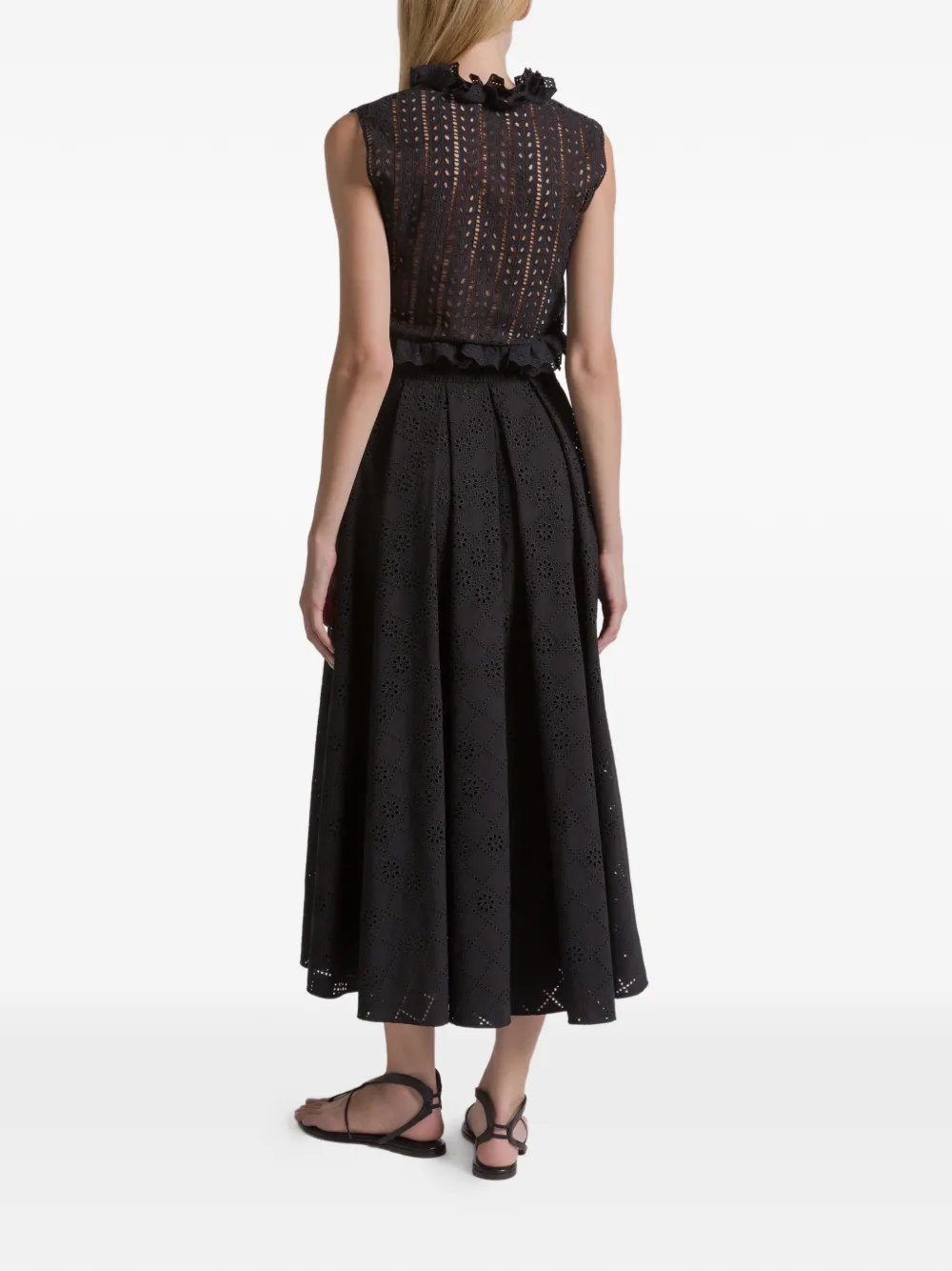 Ruffled Eyelet Blouse