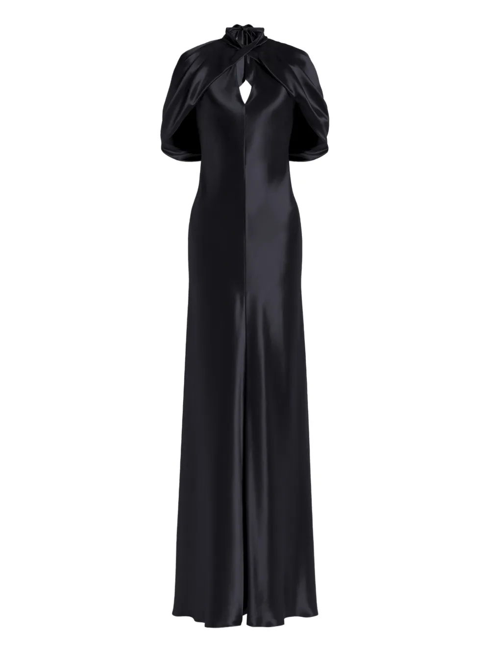 Alberta Ferretti Tie-fastening Maxi Dress In Black