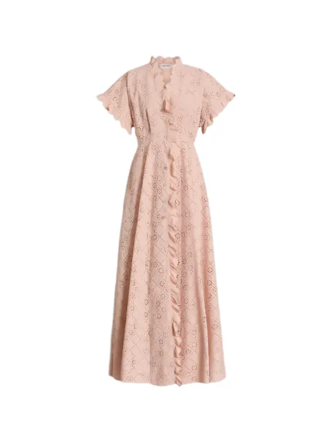 Alberta Ferretti ruffled openwork dress