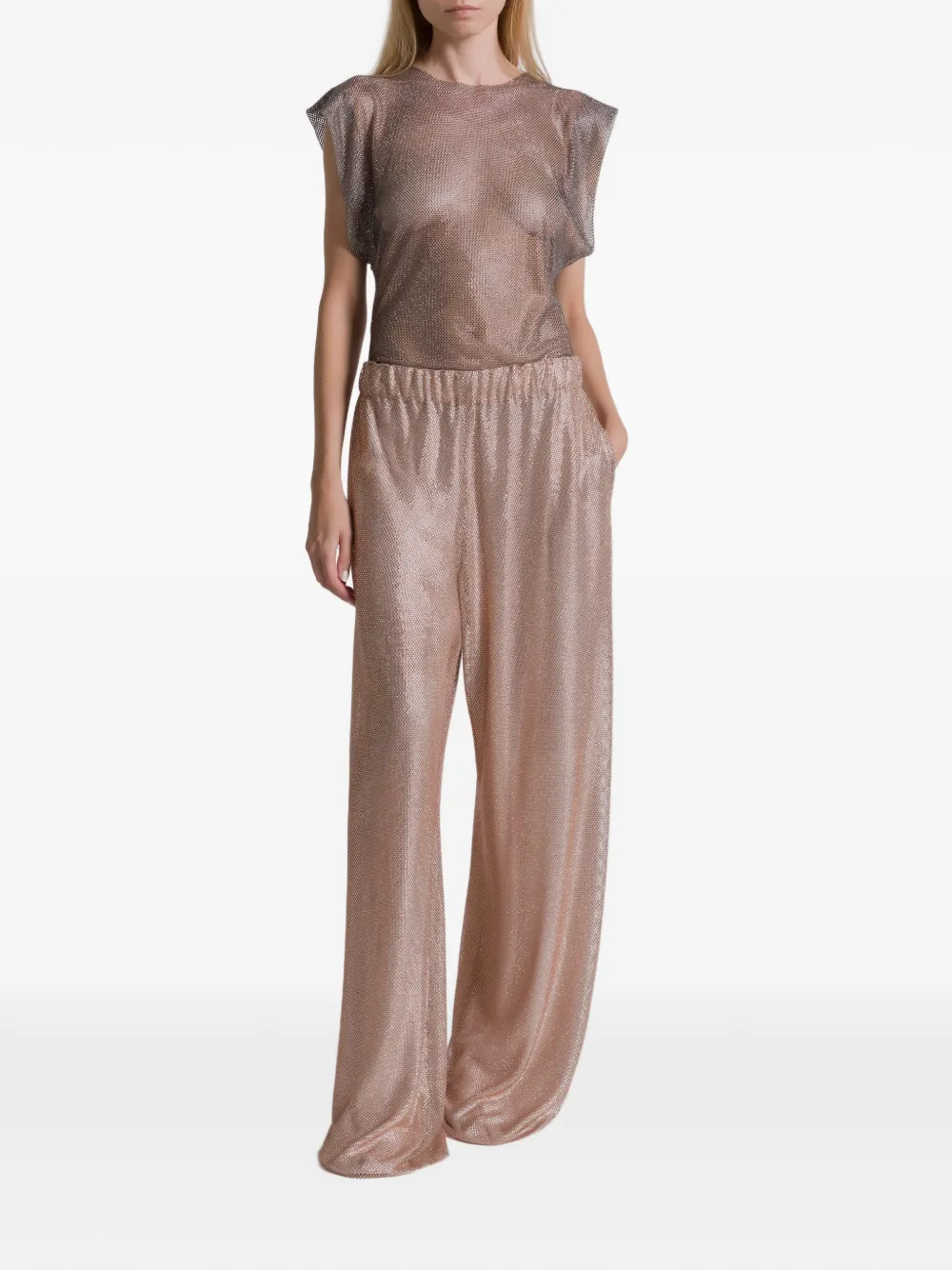 Alberta Ferretti elasticated-waistband trousers - Beige