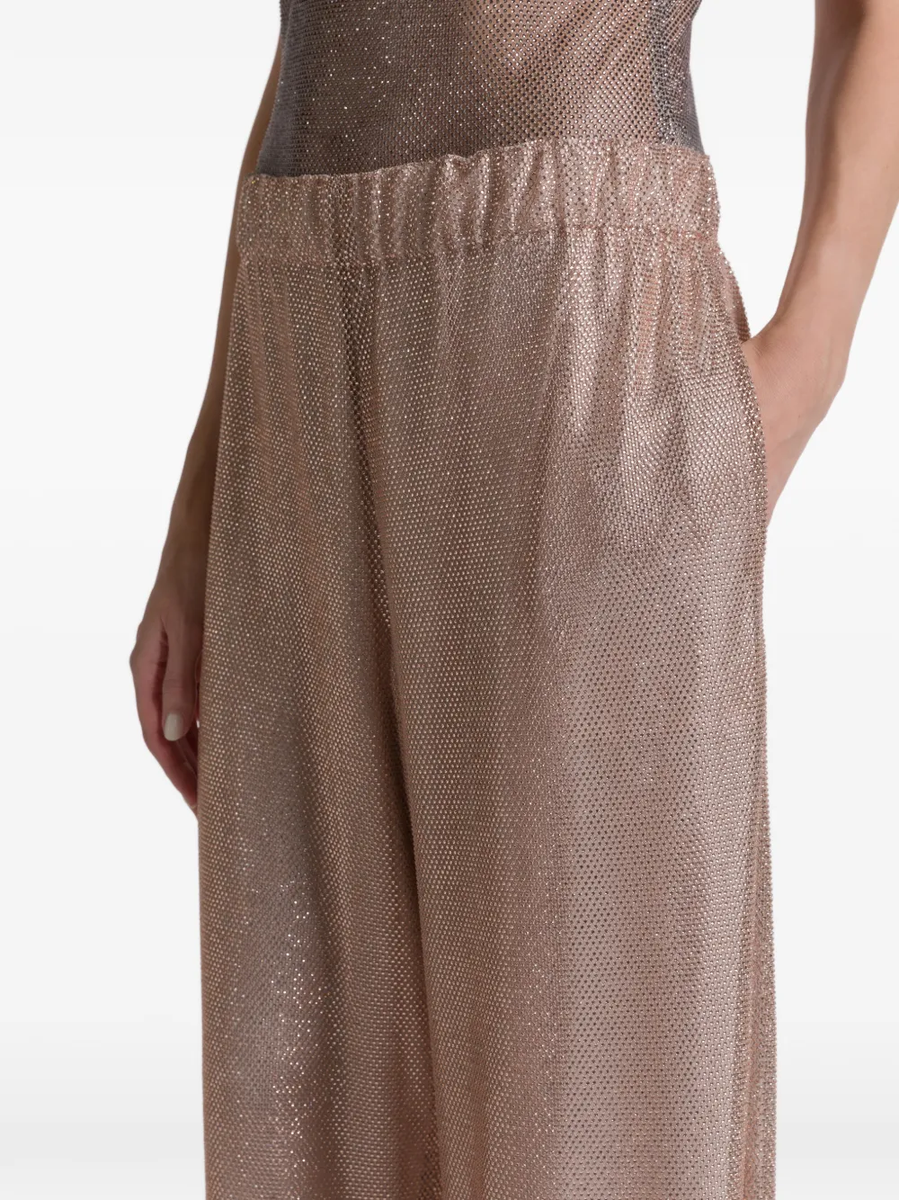 Alberta Ferretti Elasticated-waistband Trousers In Pink