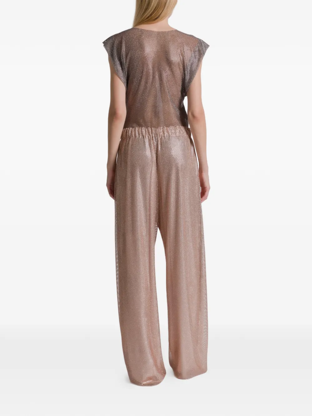 Alberta Ferretti Elasticated-waistband Trousers In Pink