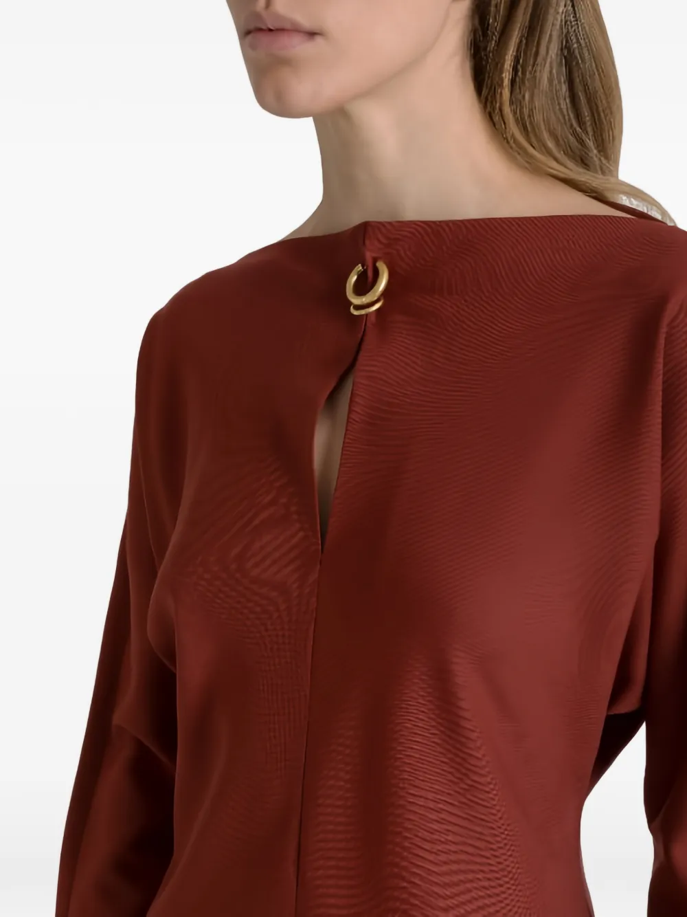 Alberta Ferretti Jurk met uitgesneden detail Rood