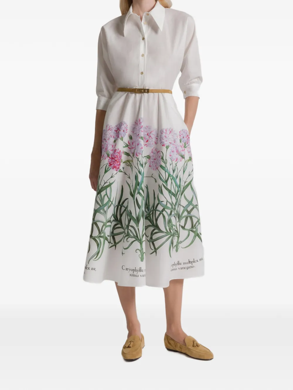 Alberta Ferretti Blousejurk met bloemenprint Wit