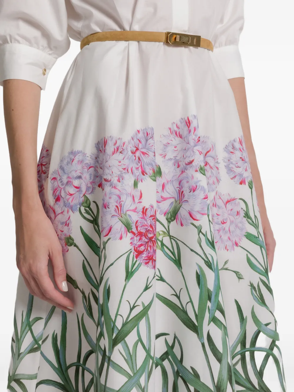 Alberta Ferretti Blousejurk met bloemenprint Wit