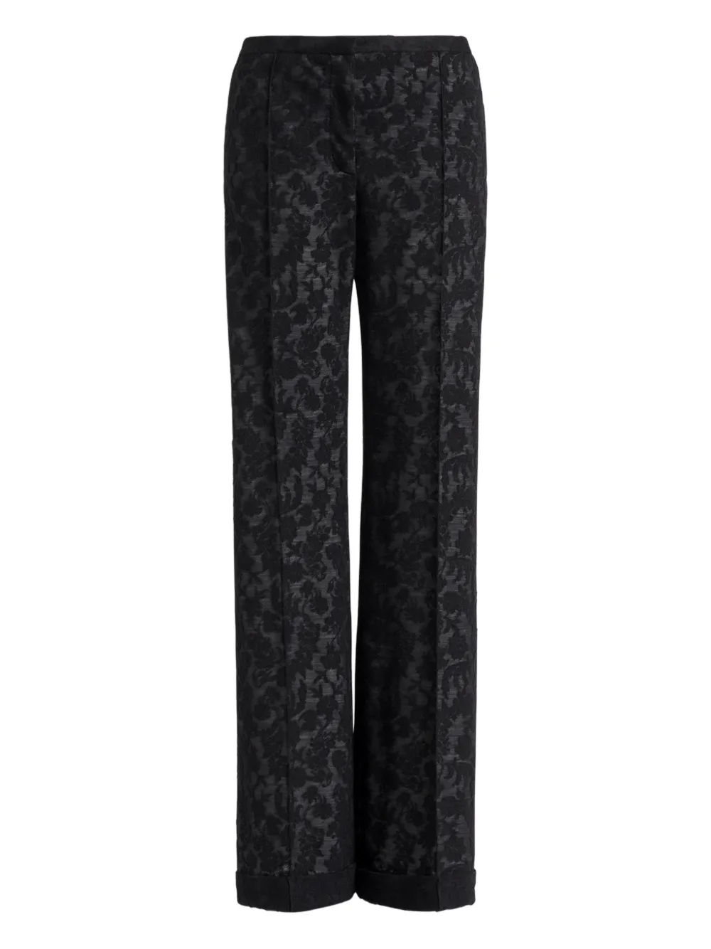 Alberta Ferretti floral-pattern trousers | Black | Image 1