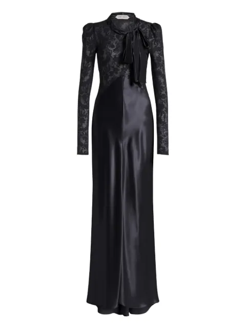 Alberta Ferretti lace-tie maxi dress