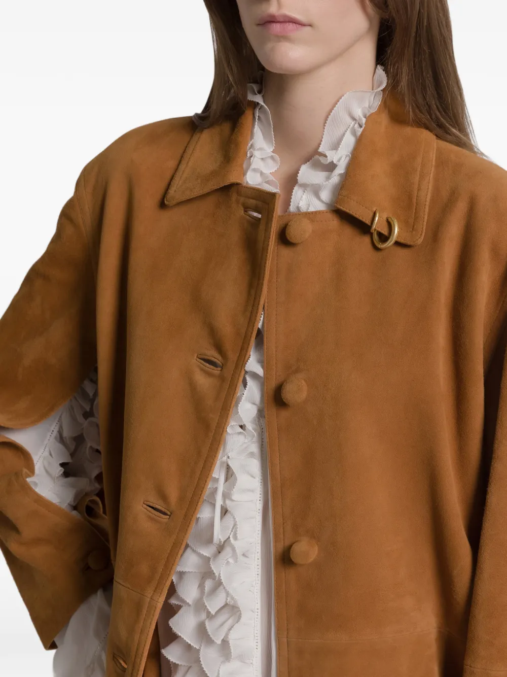 Alberta Ferretti Jack van geitenleer met knopen Bruin