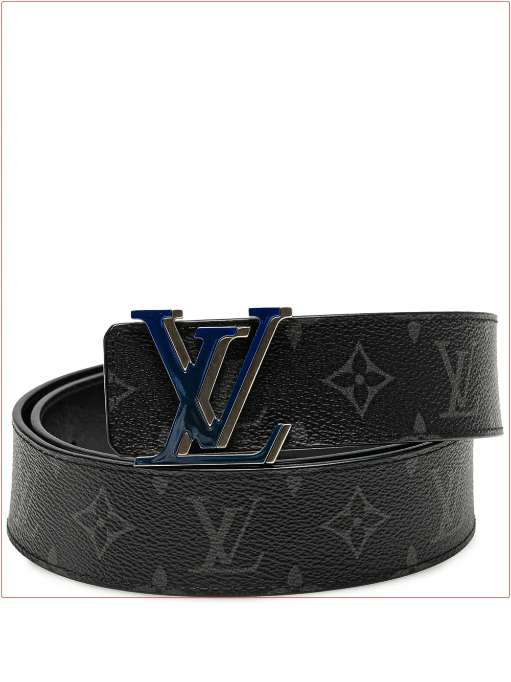 Louis Vuitton Pre-Owned 2022 Monogram Eclipse LV Initiales Reversible belt | Black | Image 1