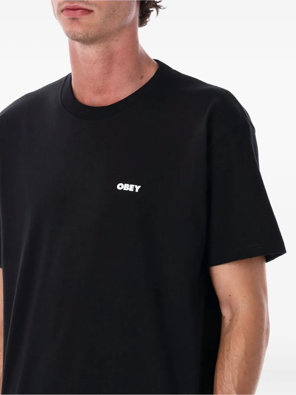 Obey Sound & Resistance T-shirt Zwart