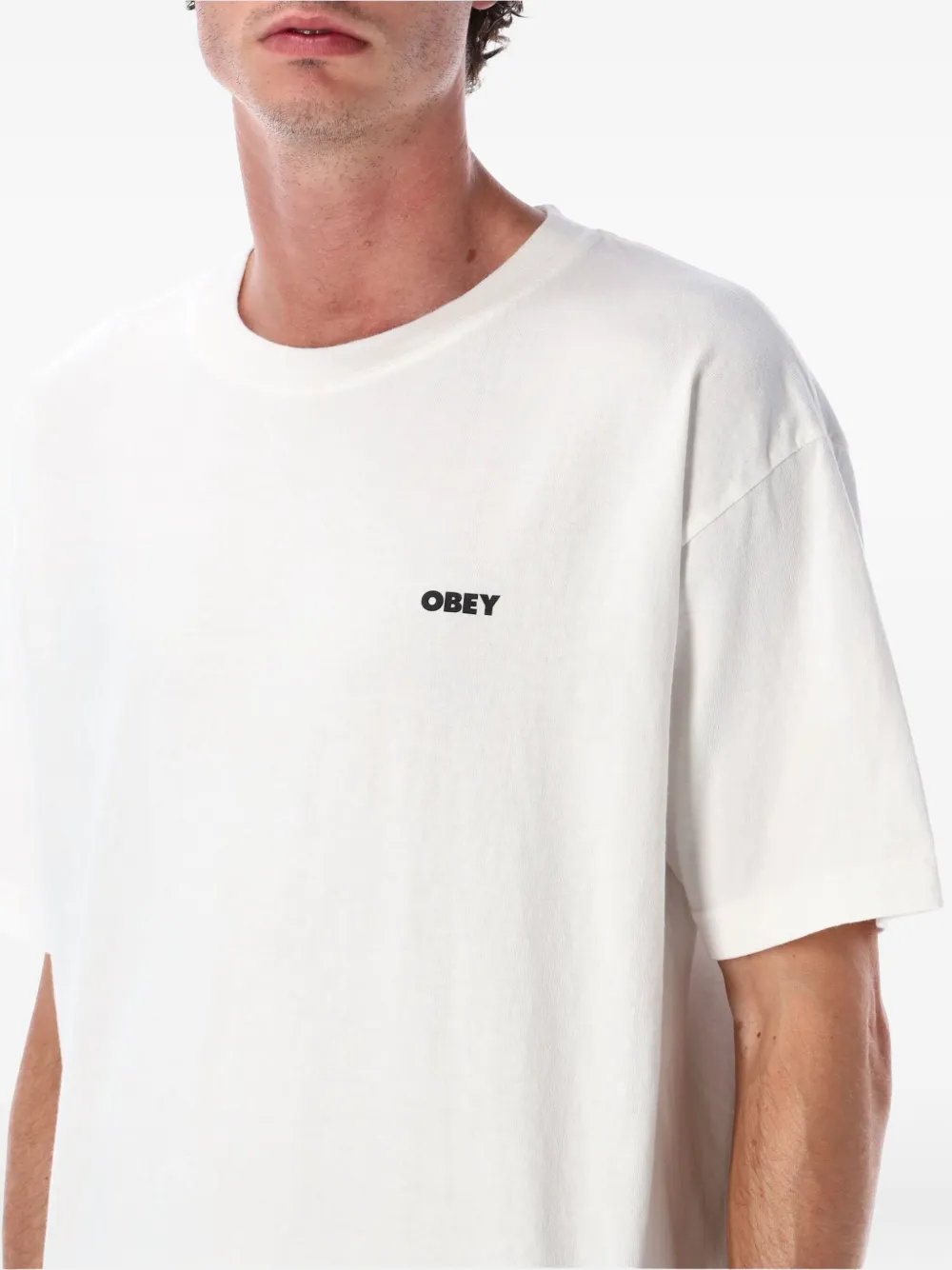 Obey Sound & Resistance T-shirt Wit