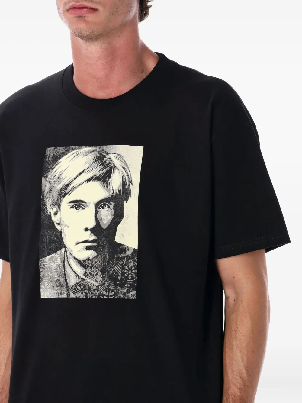 Obey Warhol T-shirt met print Zwart