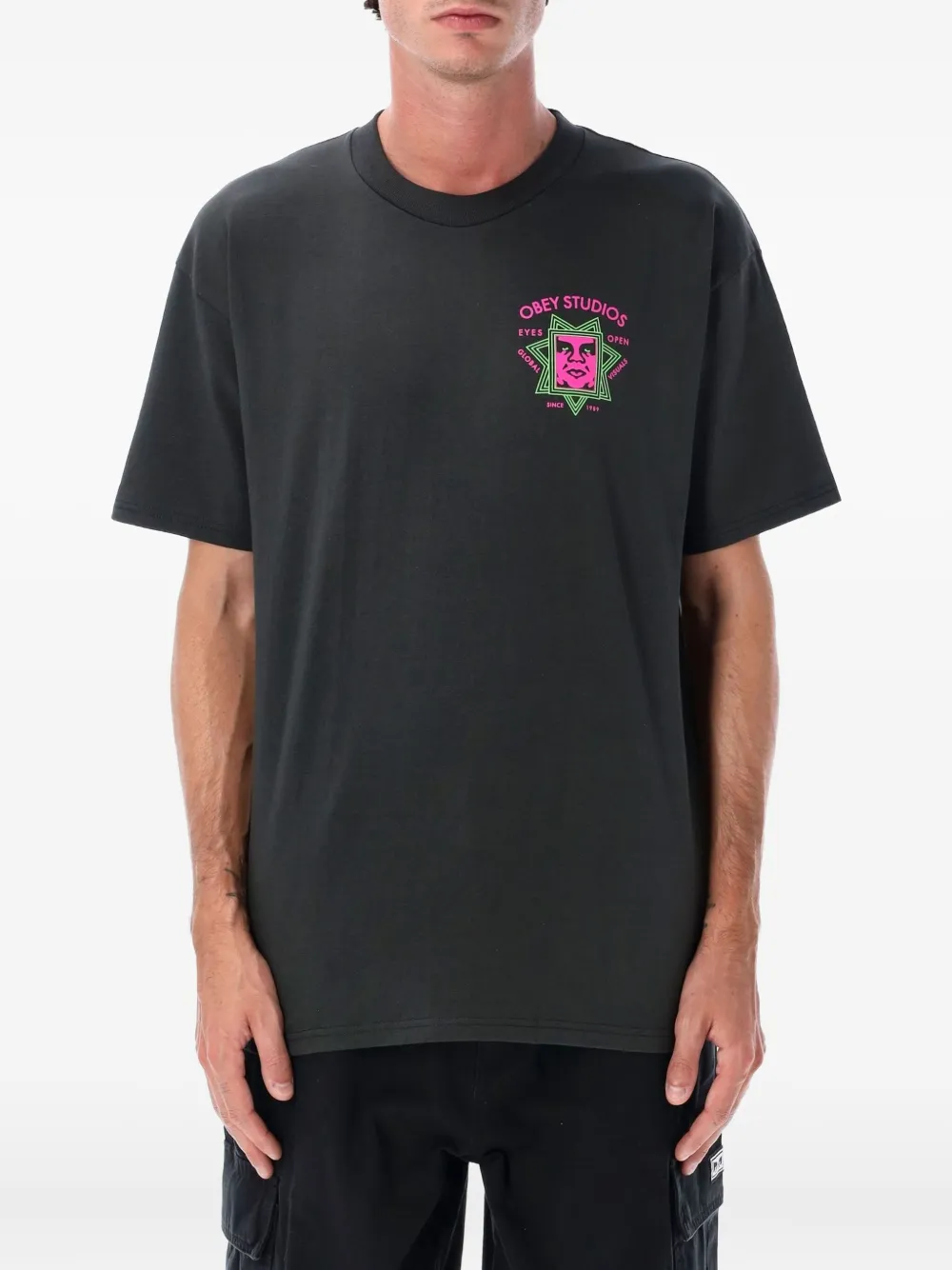 Obey Global Visuals T-shirt | Grey | Image 1