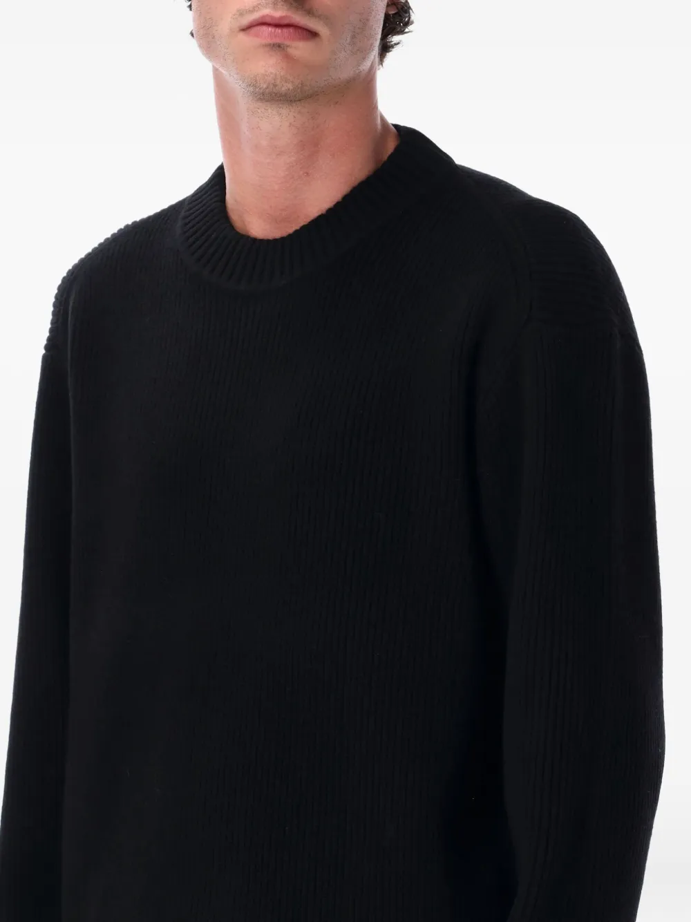 Berner Kuhl Naval Ribbed Crew-neck Sweater In Black