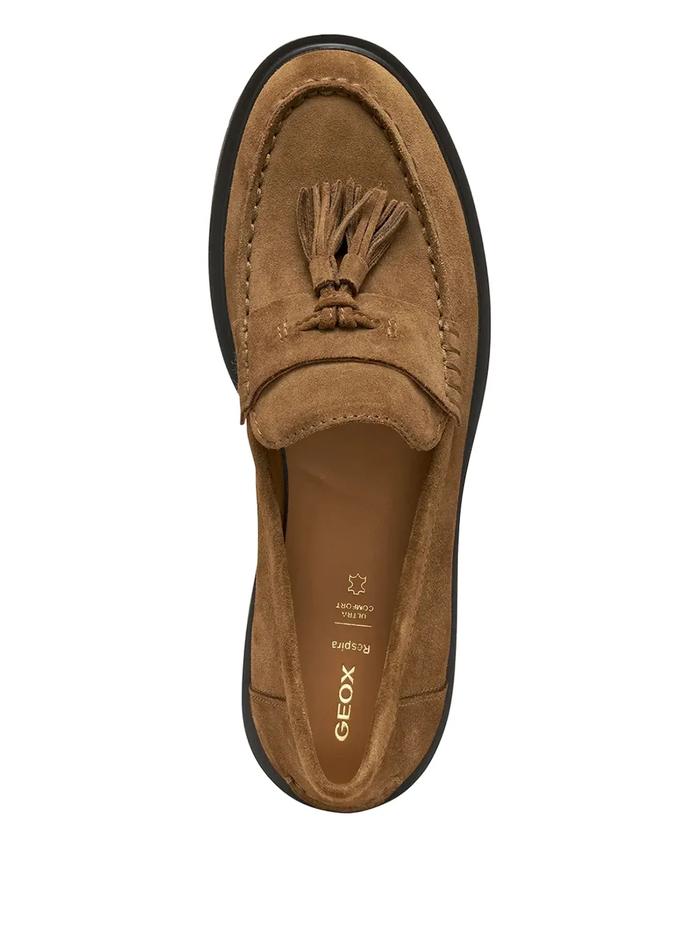 Geox Tassel-embellishment Suede Loafers In Brown