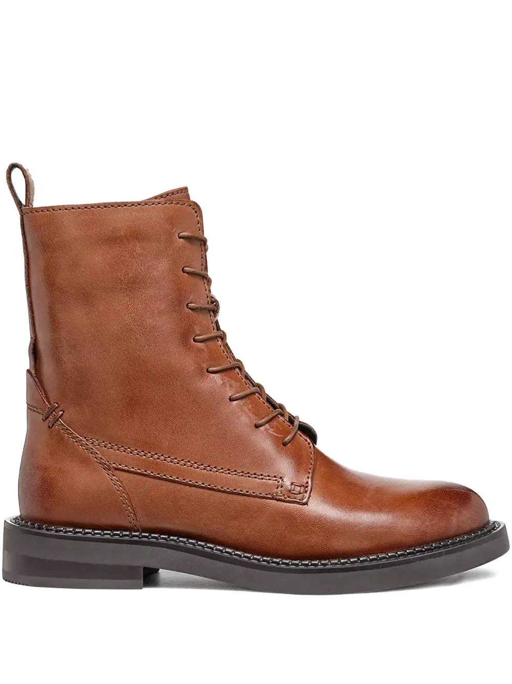 Geox 35mm Serilda Combat Boots In Brown