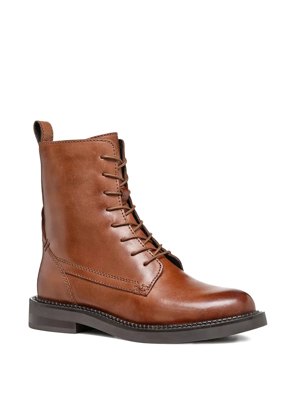 Geox 35mm Serilda Combat Boots In Brown
