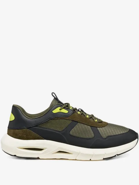 Geox suede-panel lace-up sneakers