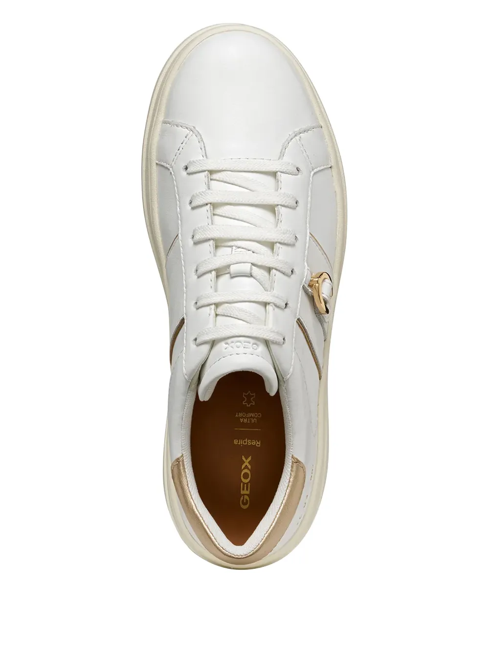 Geox Spherica Ecub Buckle Detail Trainers In White