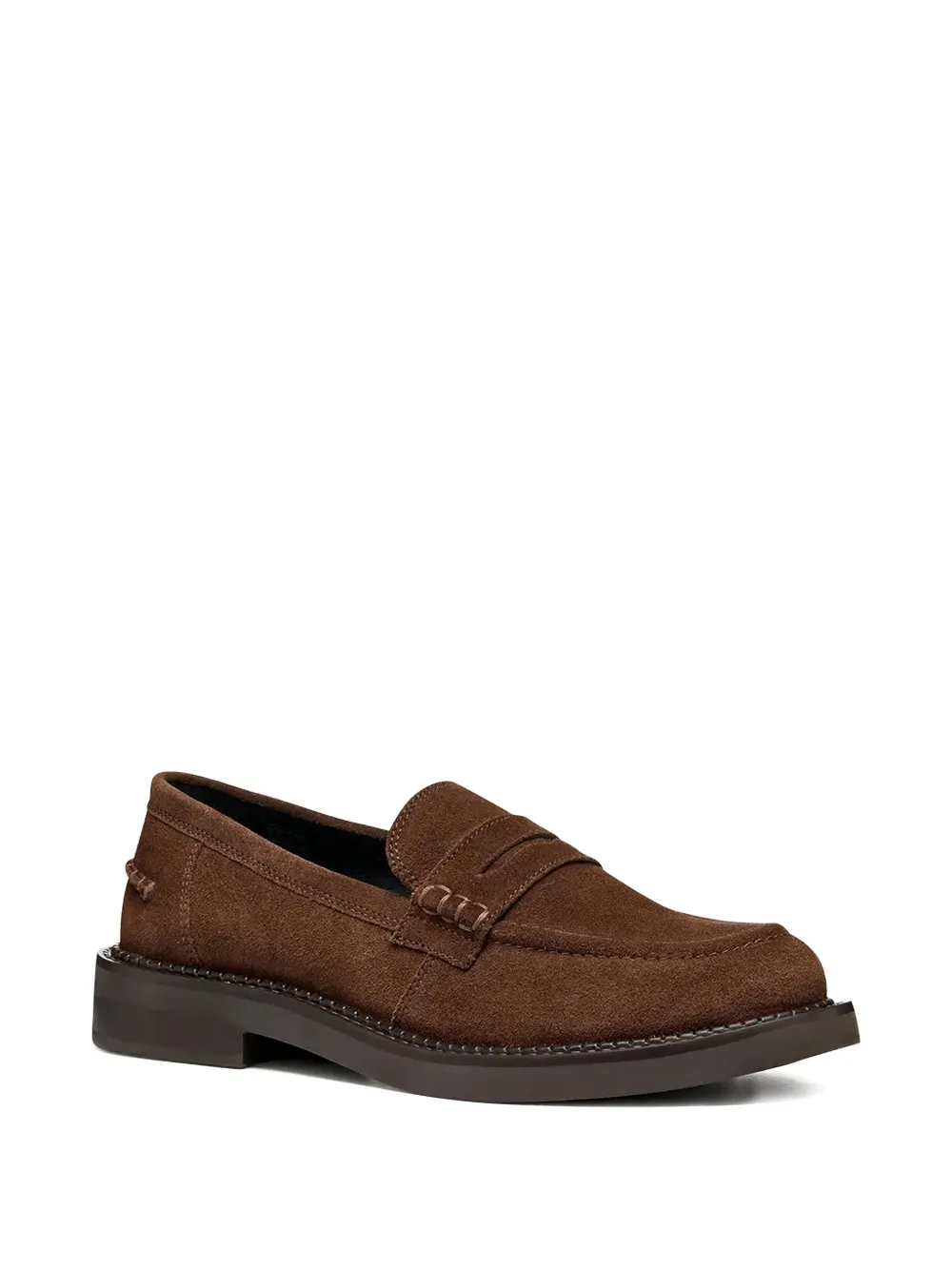 Geox Serilda Stitched Loafers In Brown