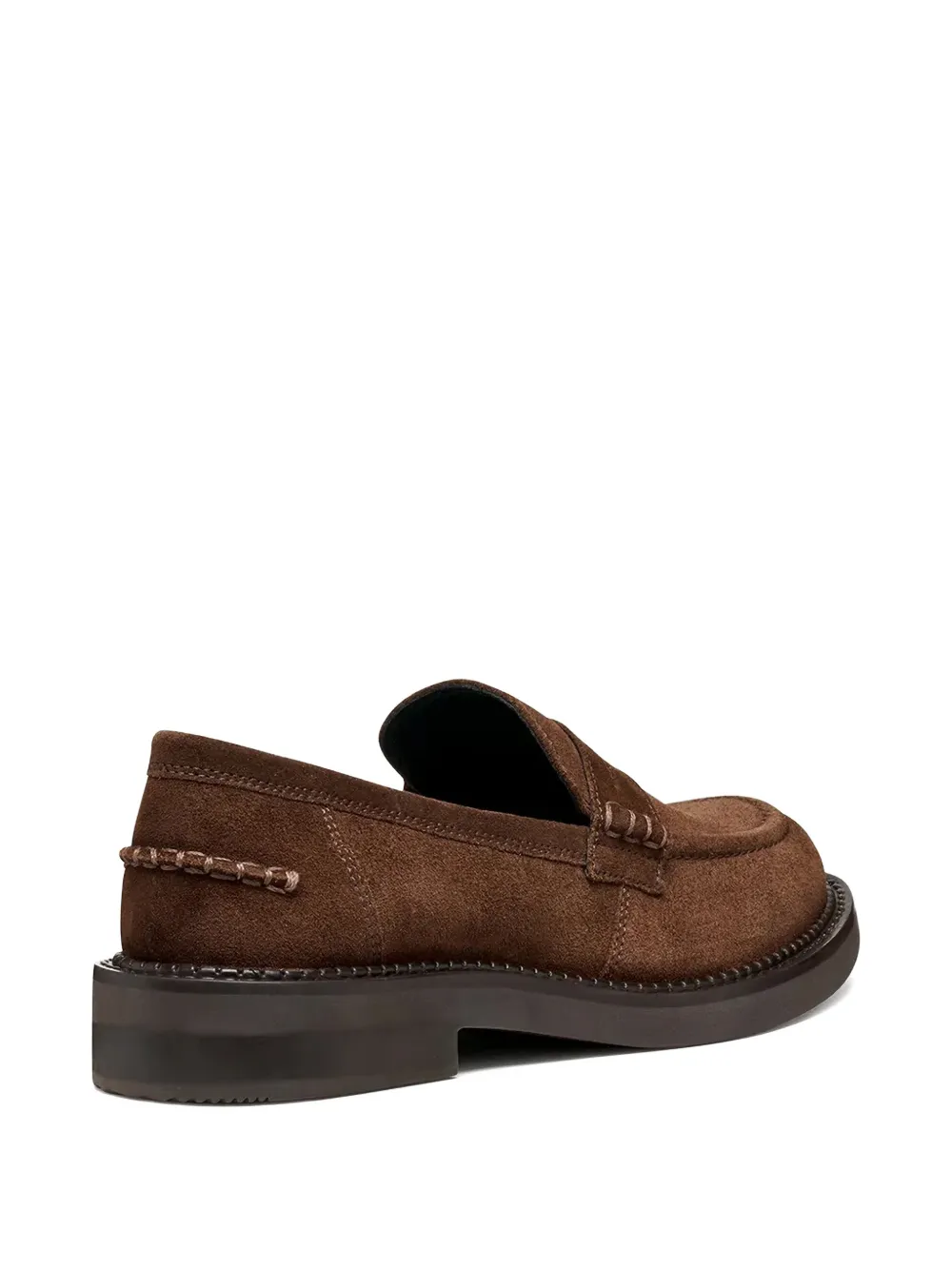 Geox Serilda Stitched Loafers In Brown