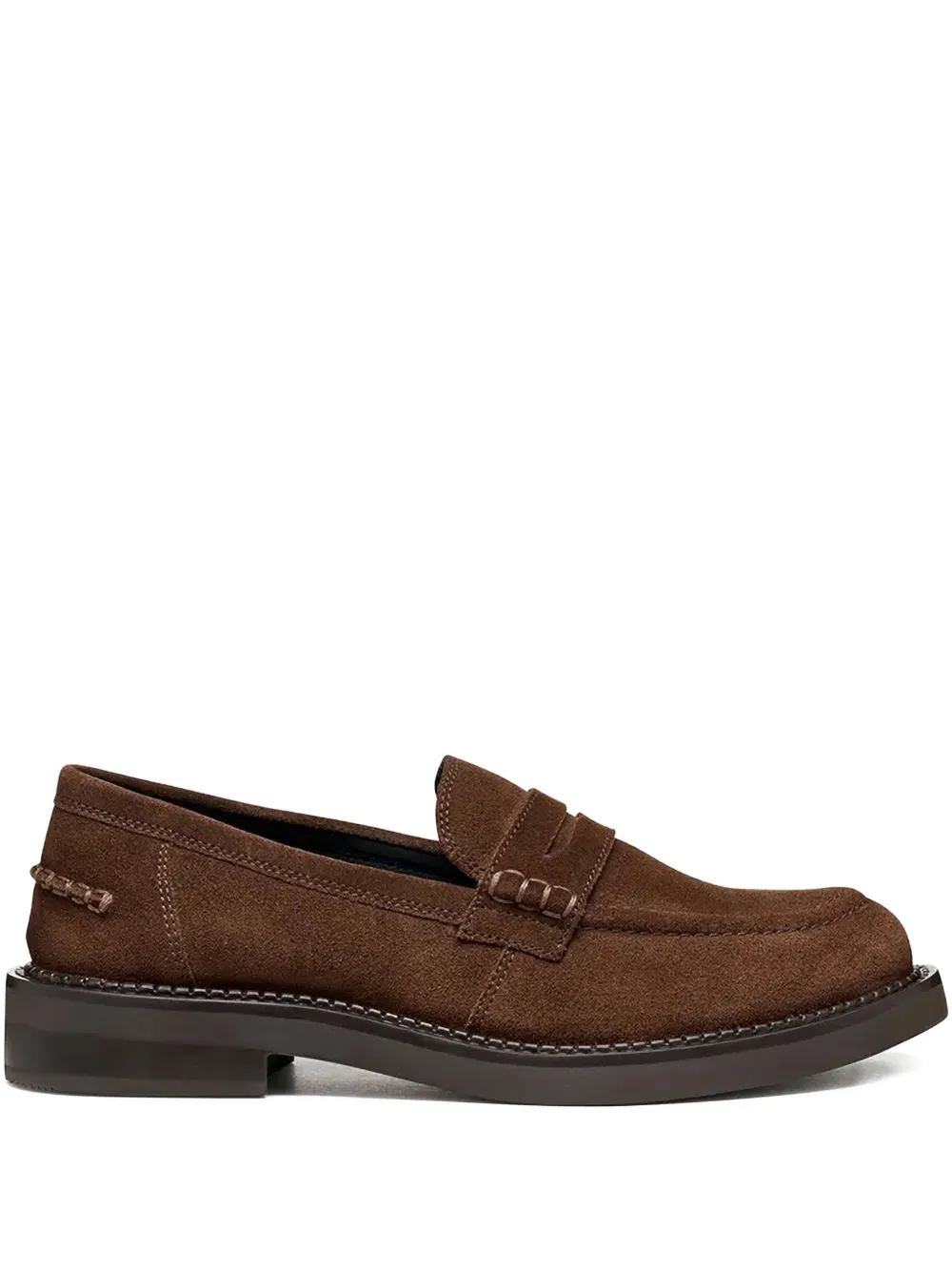 Geox Serilda Stitched Loafers In Brown