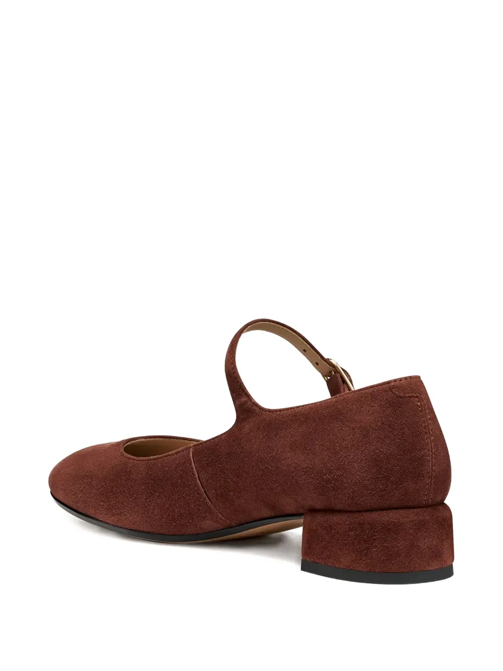 Geox Buckle-strap Suede Pumps In Brown