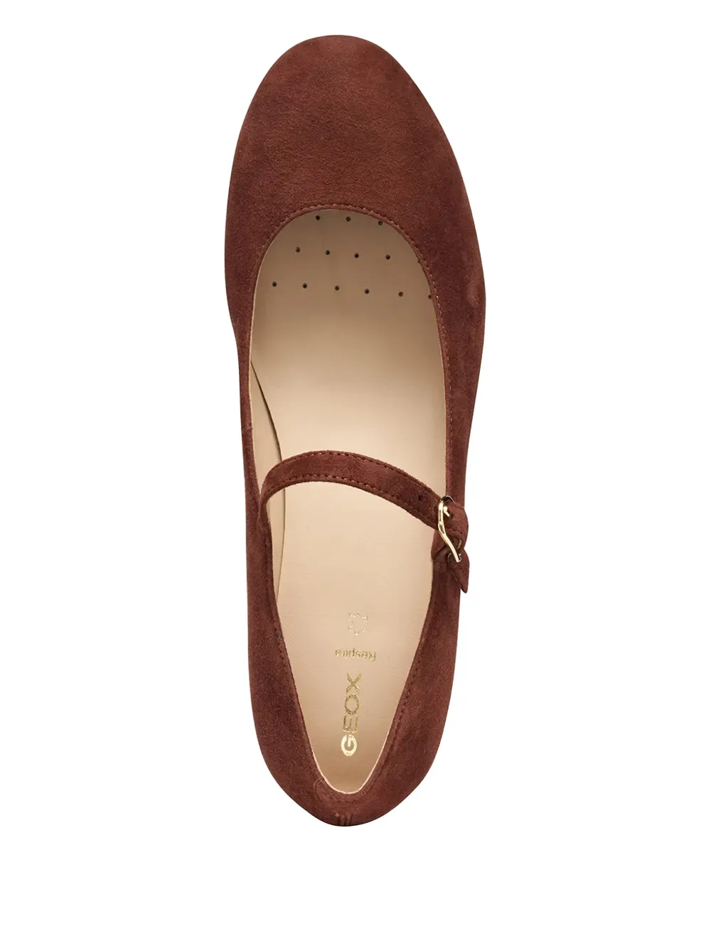 Geox Buckle-strap Suede Pumps In Brown