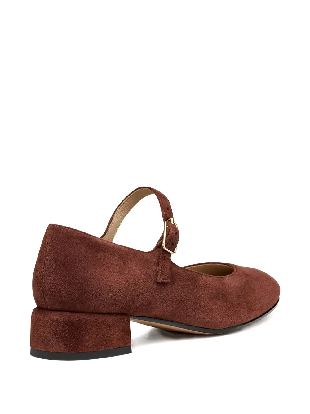 Geox Buckle-strap Suede Pumps In Brown