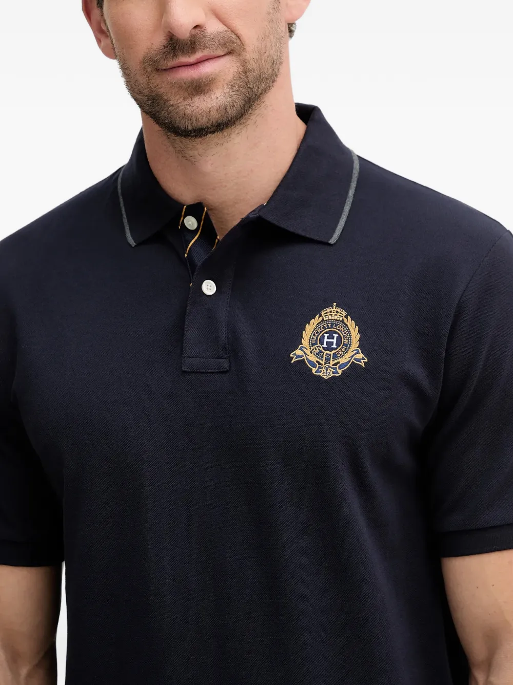 Hackett London Katoenen poloshirt Blauw