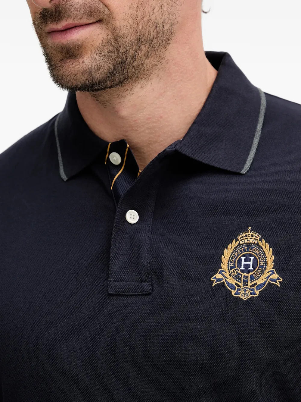 Hackett London Katoenen poloshirt Blauw