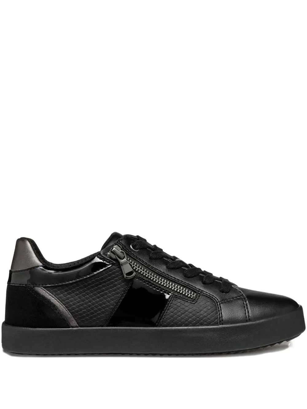 Geox Zip-detail Sneakers In Black