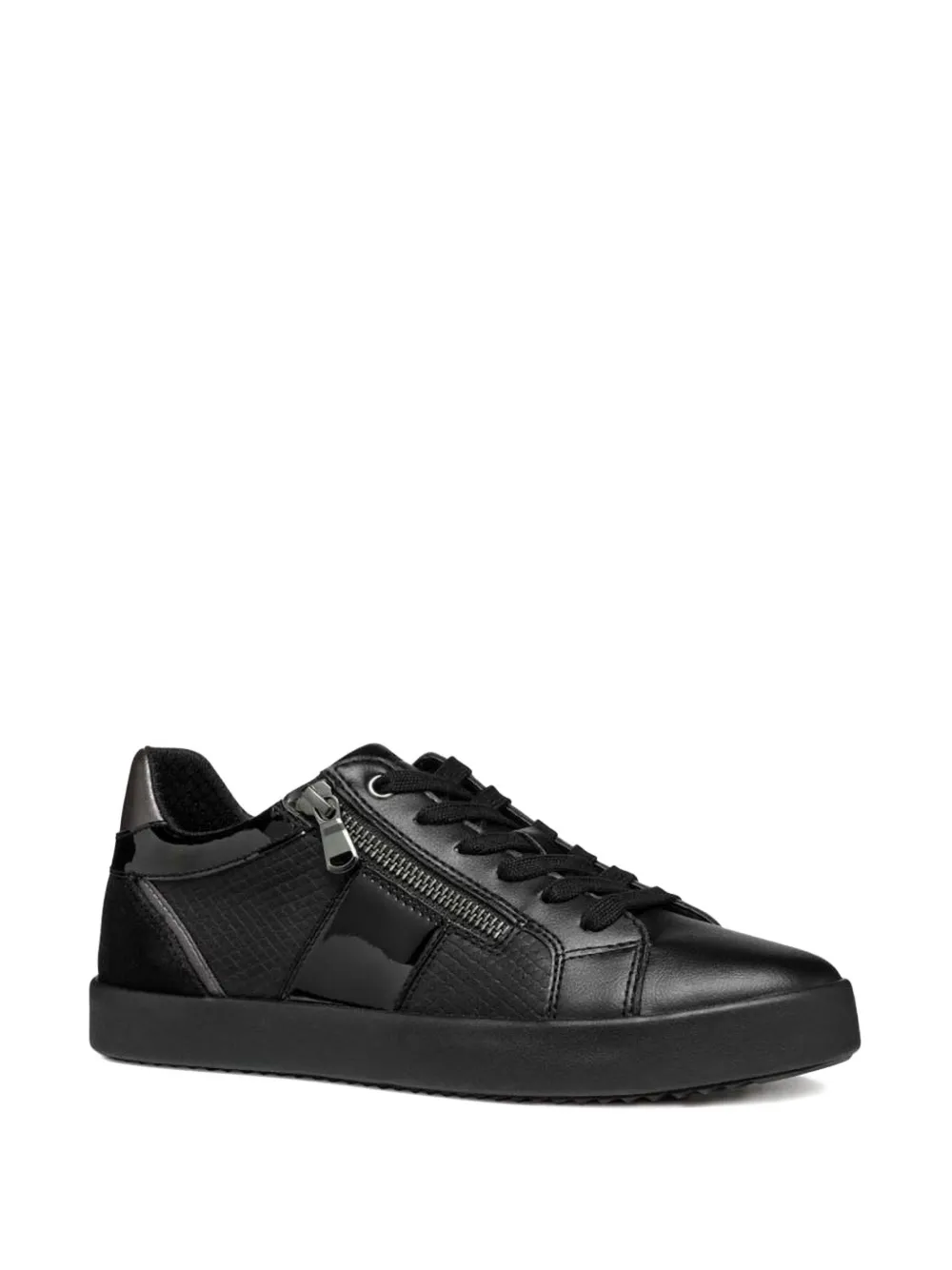 Geox Zip-detail Sneakers In Black