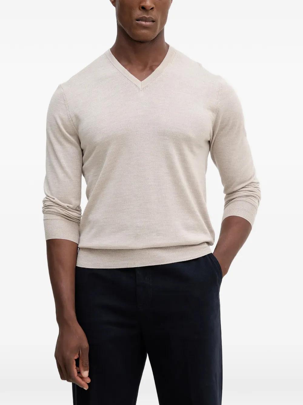 Hackett V-neck sweater | Neutrals | Image 1