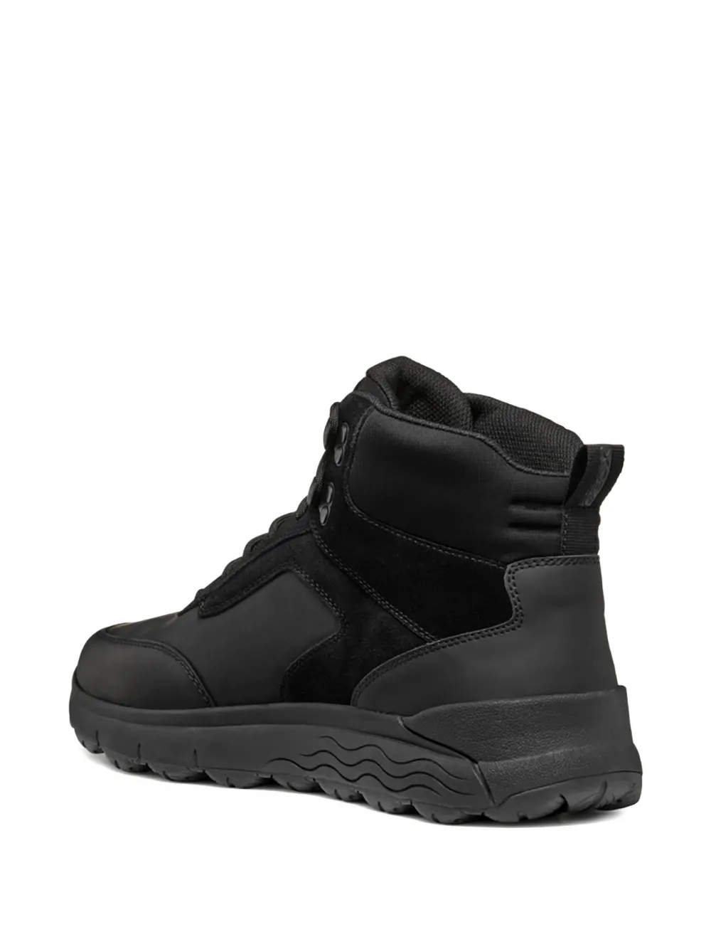 Geox Logo-plaque Sneakers In Black