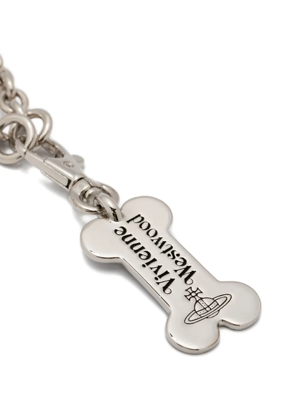 Vivienne Westwood Bone Pendant Necklace In Metallic