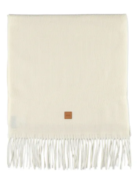 A.P.C. ribbed fringed scarf