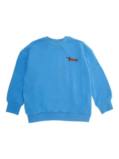 Mini Rodini dachshund-embroidered sweatshirt