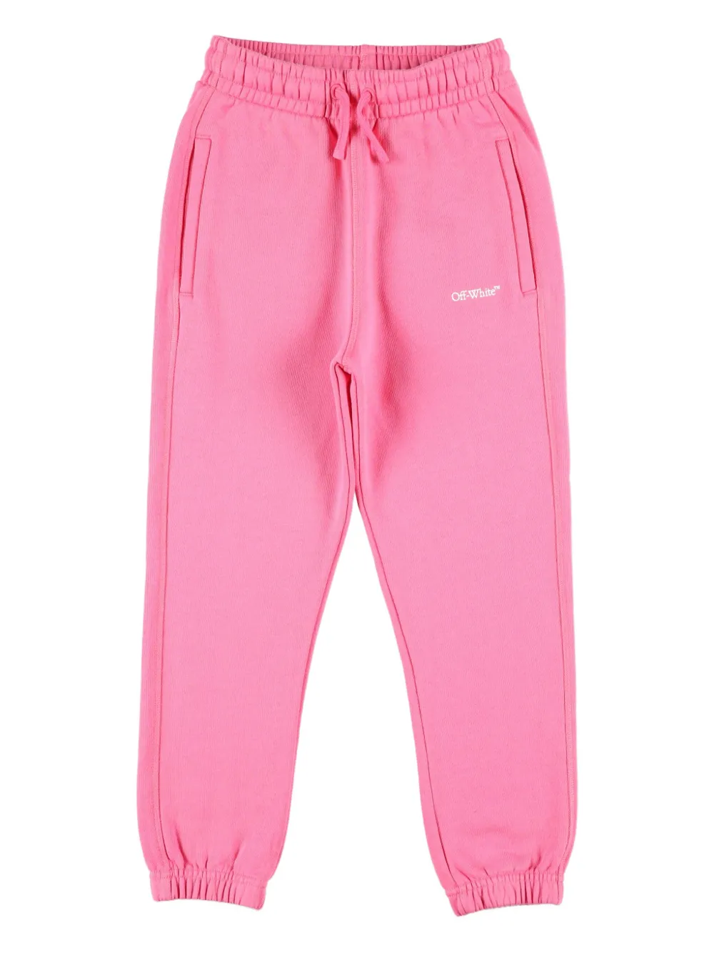 Off-white Logo-embroidered Joggers In Pink