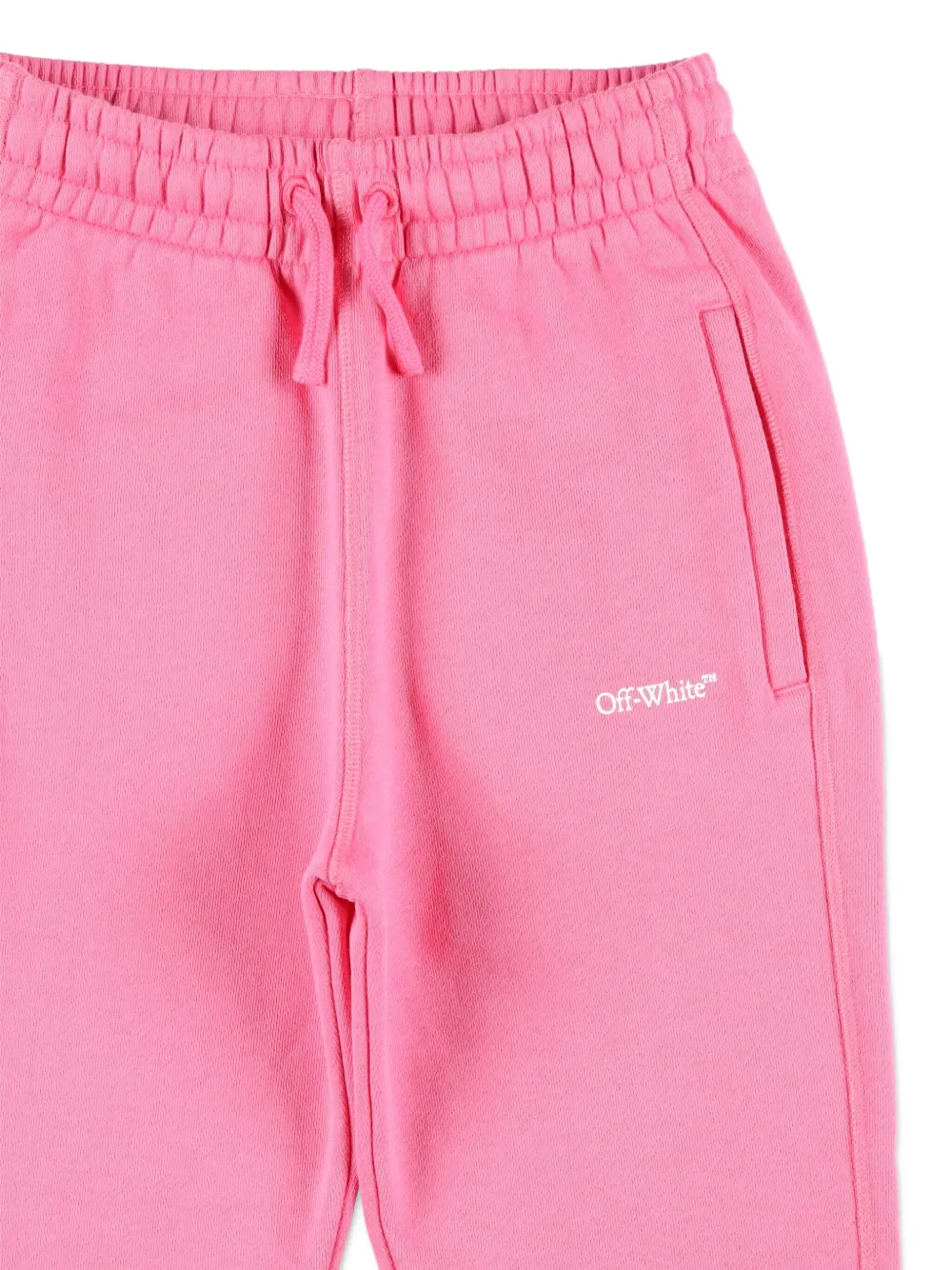 Off-white Logo-embroidered Joggers In Pink