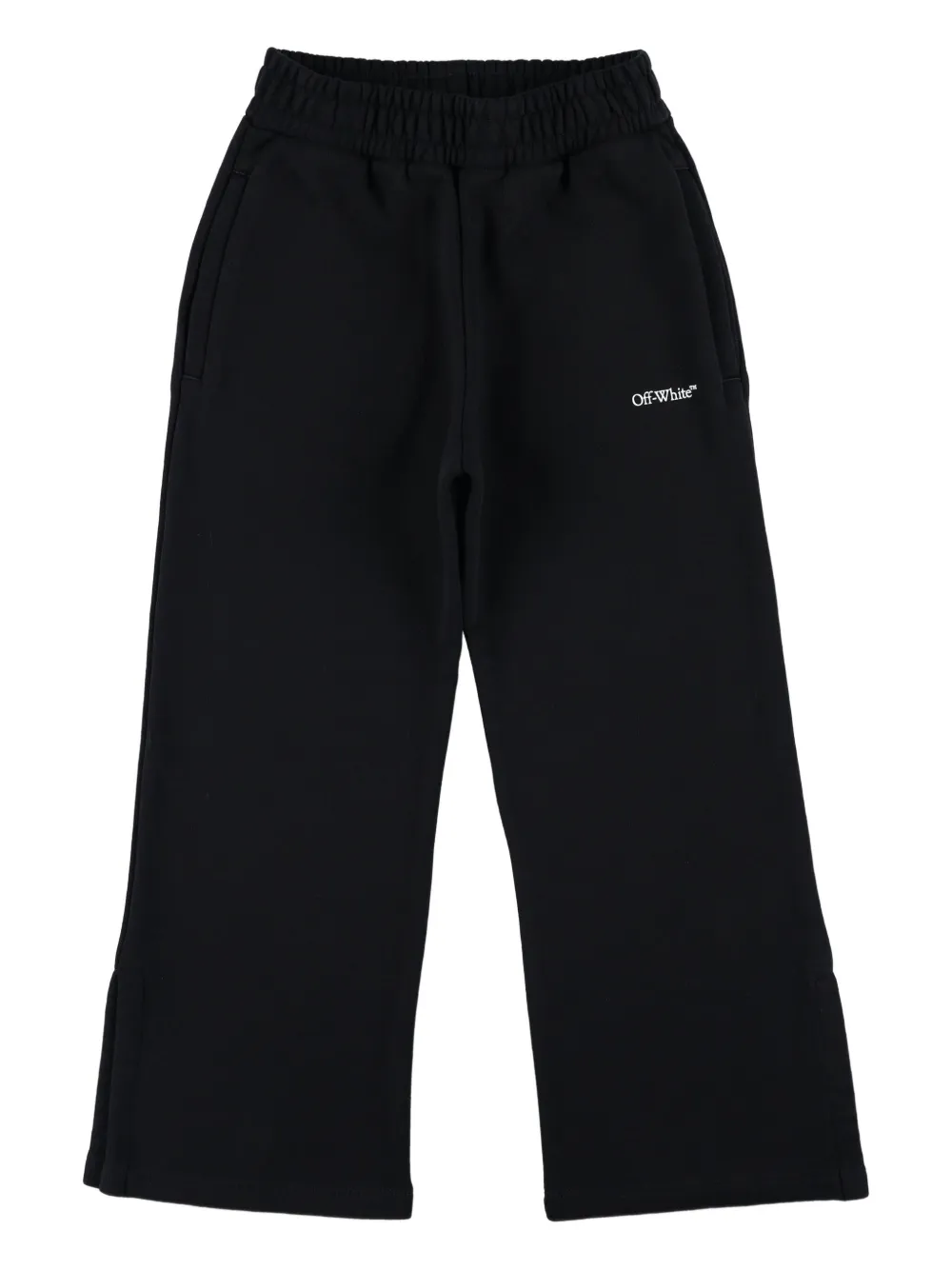 Off-white Kids Wide Leg Jogging Pants In Black