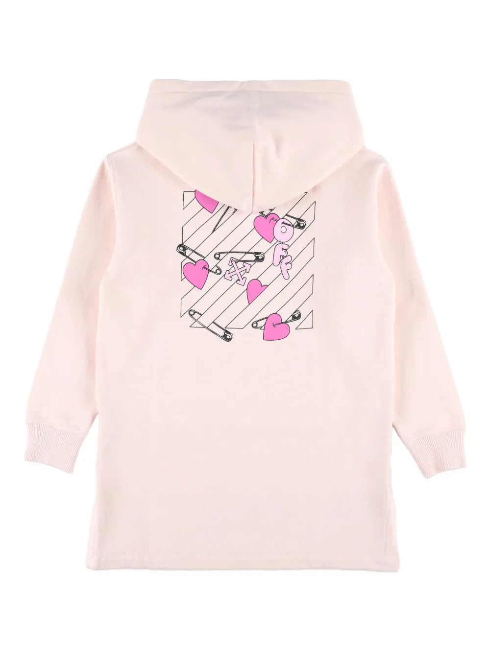 Off-White Kids heart-motif hoodie dress | Girls Casual Dresses | Image 2