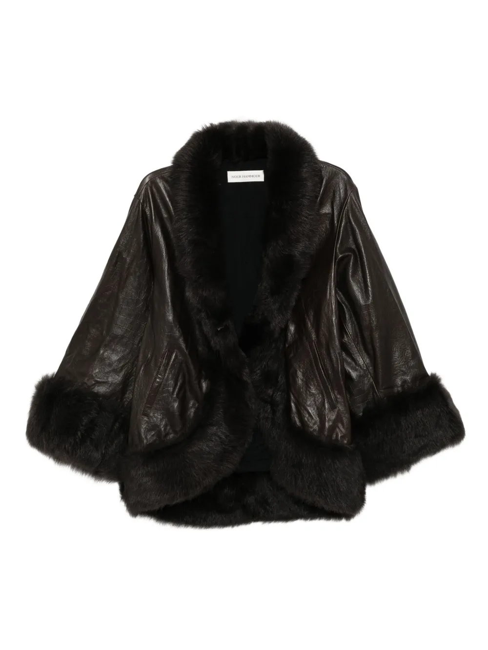 Nour Hammour Sabine leather jacket | Brown | Image 1