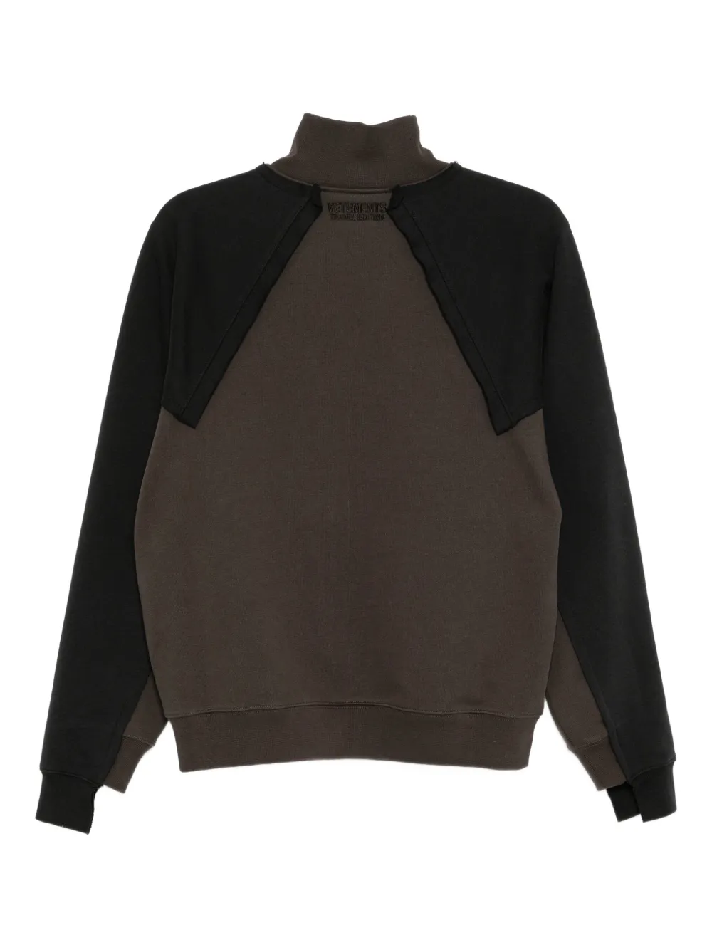 Vetements Slogan-embroidered Jacket In Brown