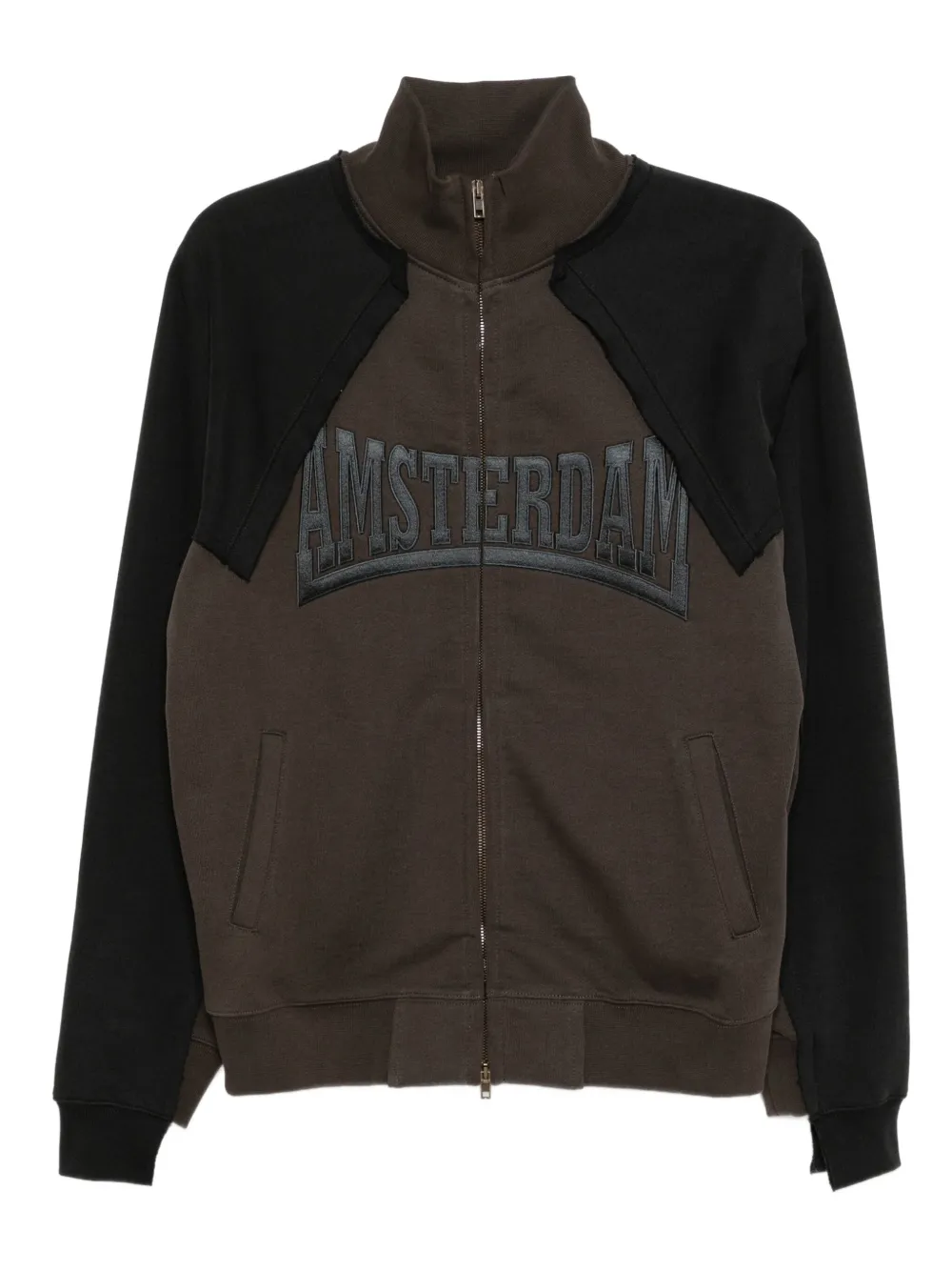 VETEMENTS slogan-embroidered jacket | Brown | Image 1
