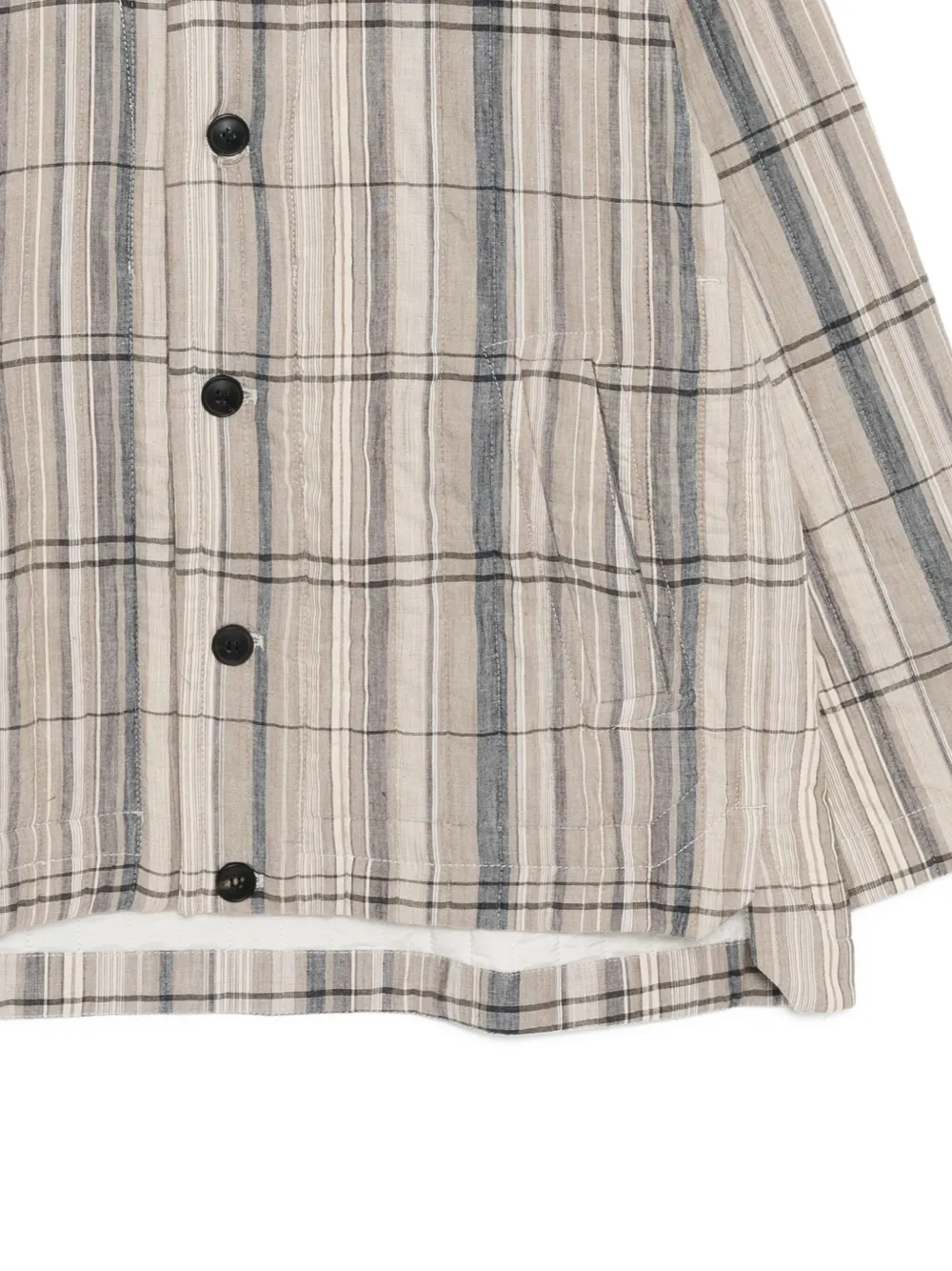 Jan Van Essche Madras geruit jack Beige