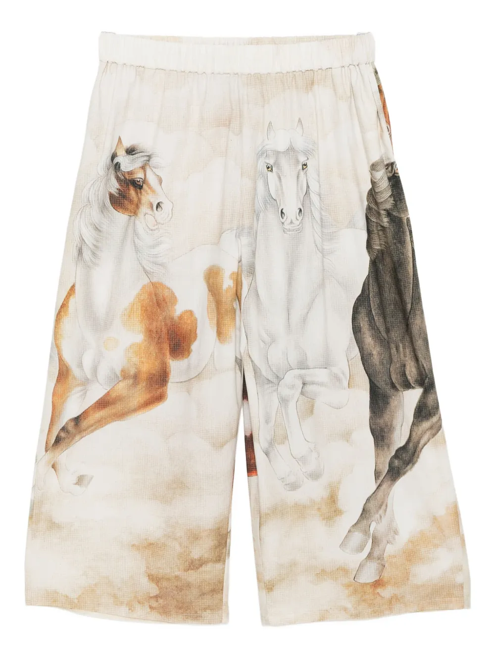 Penultimate Graphic-print Trousers In Neutral