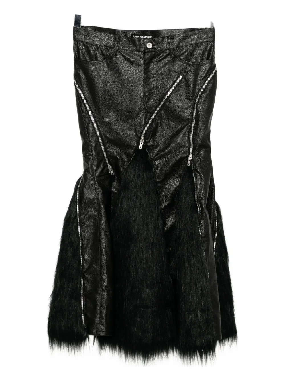 Junya Watanabe faux-fur skirt | Black | Image 1